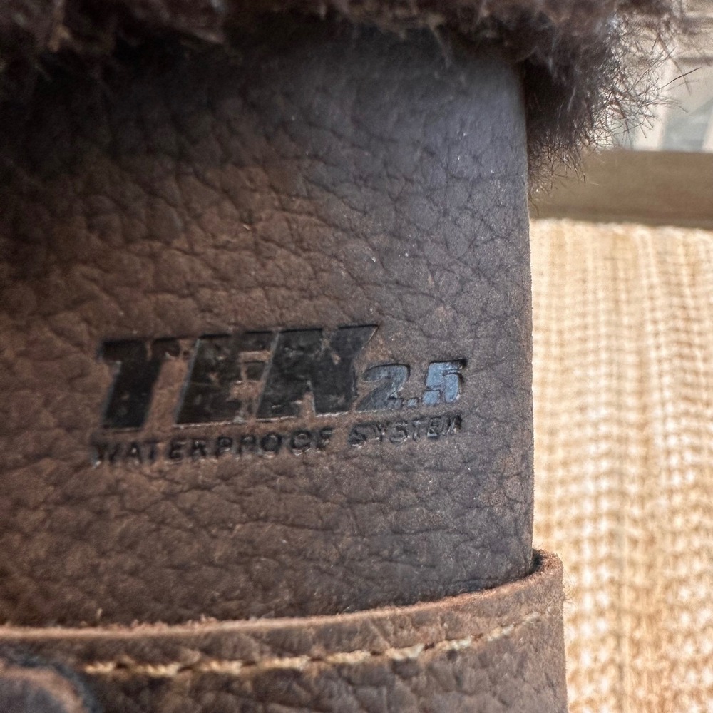 LL Bean Nordic Tek  Waterproof‎ Brown Leather Faux Fur Winter Boots Womens  6.5M - Picture 5 of 16